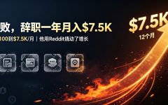 五年打磨七个项目总收入仅100美元，他辞职All-in后12个月做到月入7500美元