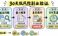 如何在30天内以低风险方式完成副业验证，赚到主业之外的第一笔钱