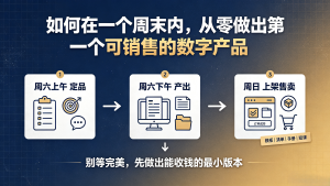 如何在一个周末内，从零做出第一个可销售的数字产品