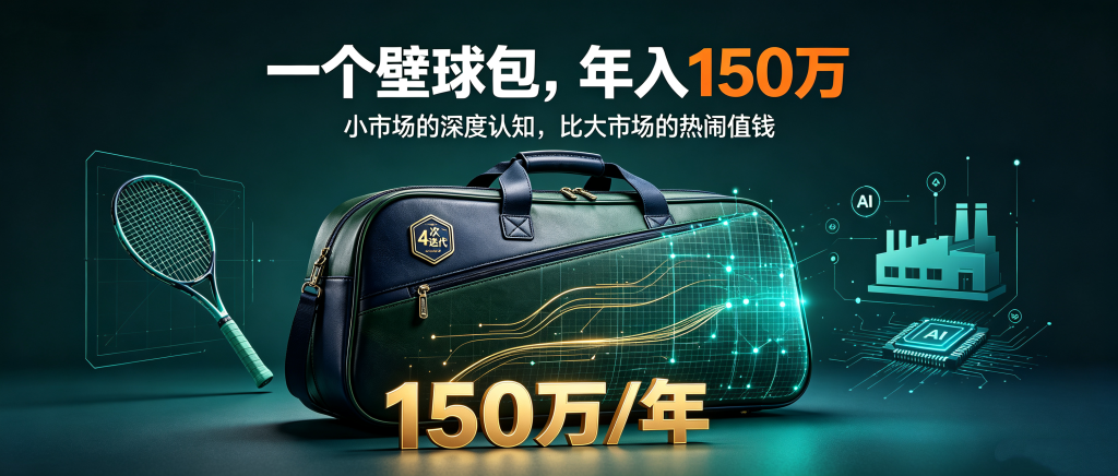 一个壁球爱好者的OPC实验:不写代码、不追风口,靠“小市场深度认知”年入150万