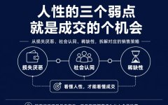 这三个弱点，就是成交的三个机会