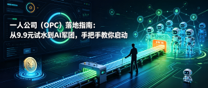 一人公司（OPC）落地指南：从9.9元试水到AI军团，手把手教你启动