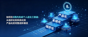 如何在8周内完成个人进化三部曲：从组织化到系统化到产品化的完整进阶路径