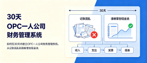 如何在30天内建立OPC一人公司财务管理系统，从记账混乱到清晰掌控现金流