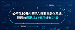 如何在30天内搭建AI催款自动化系统，把回款周期从47天压缩到23天