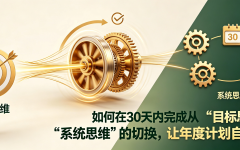 如何在30天内完成从“目标思维”到“系统思维”的切换，让年度计划自动完成