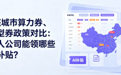 8座城市AI补贴政策对比：一人公司能领哪些算力券、模型券？