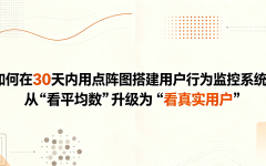 如何在30天内用点阵图搭建用户行为监控系统，从“看平均数”升级为“看真实用户”