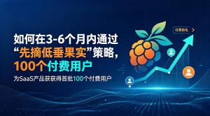 如何在3-6个月内通过“先摘低垂果实”策略，为SaaS产品获得首批100个付费用户
