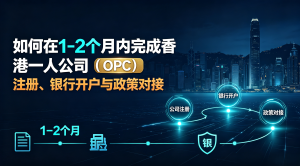 如何在1-2个月内完成香港一人公司（OPC）注册、银行开户与政策对接