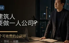 中年建筑人要不要做一人公司？先跑通一个可收费的小闭环